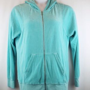 mint green juicy couture velour track jacket😍😍😍